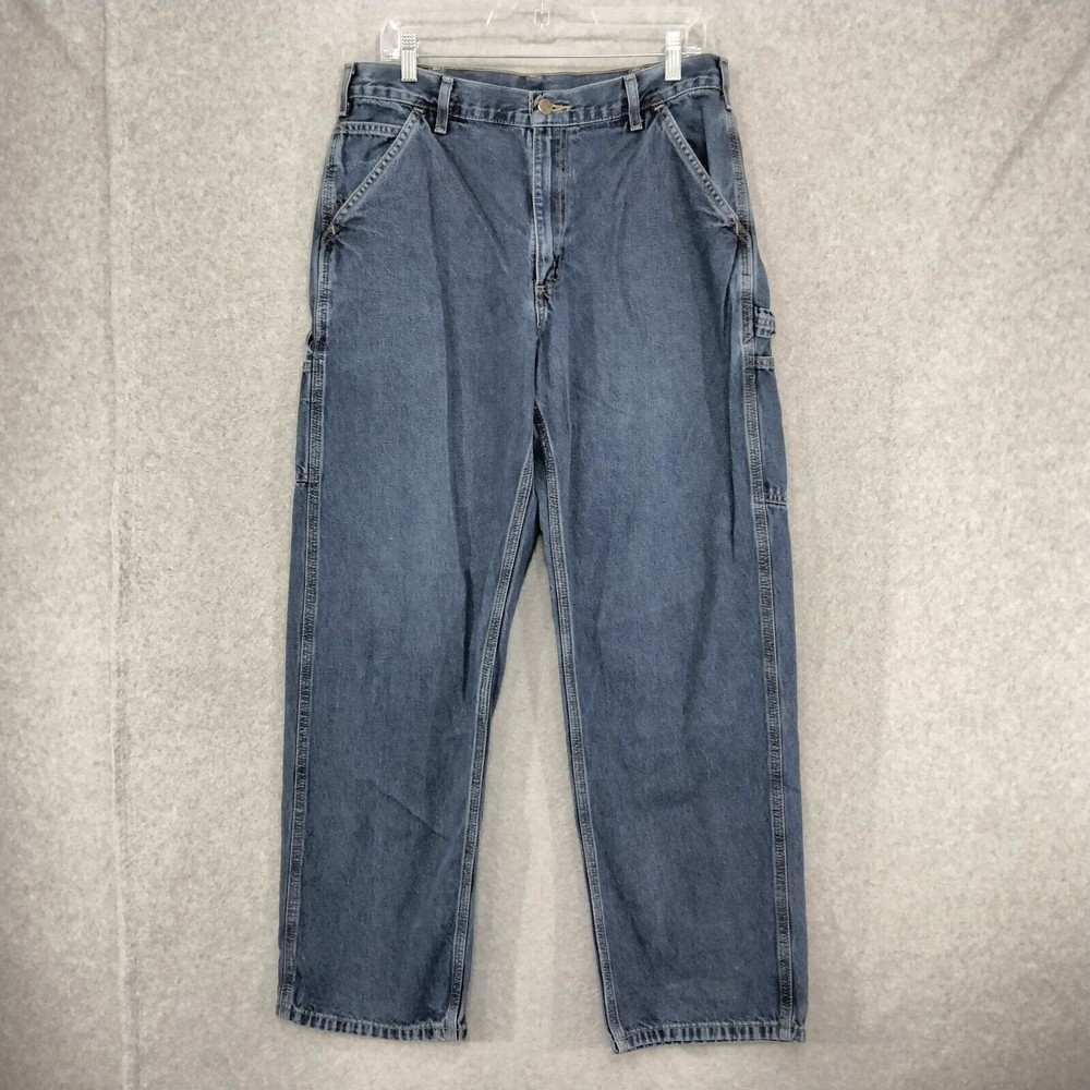 Carhartt Dungaree Fit Carpenter Jeans Mens Sz 34 x 32 Relaxed Medium Wash B13